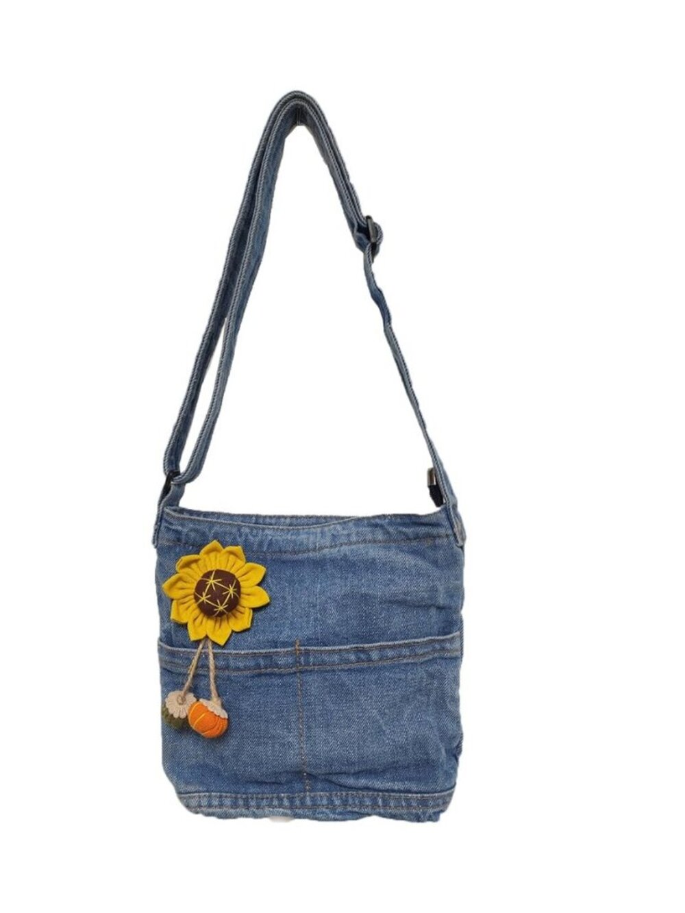 Denim Jeans Heavy Shoulder Sling Crossbody Bags, Purse